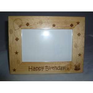  Happy Birthday laser engraved 4x6 Picture Frame: Home 