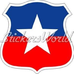 CHILE Chilean AirForce Aircraft Roundel FACH 4 (100mm) Vinyl Bumper 