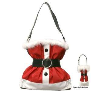 Christmas Handbag Red Santa Claus Suit Ladies Purse & Cell Phone Case 