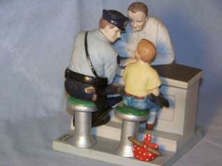   Grossman Porcelain Figurine. Norman Rockwell   Runaway (Boy & police