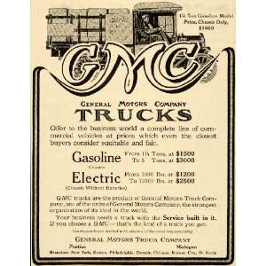  1914 Ad General Motors Company Trucks Gasoline Electric 