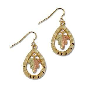    Landstroms Black Hills Gold Teardrop Earrings   ER1004: Jewelry