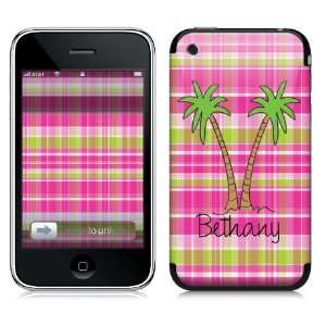   Hard Phone Cases   Hot Pink Plaid Palm Tree: Cell Phones & Accessories