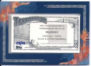 2011 Allen & Ginter Terrorabilia Relic Card Mummy #TR 2 05/10   Very 