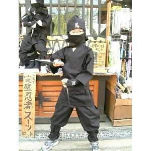   Ninja Uniform and Costume! Black/ L: 3.94 4.26ft: Toys & Games