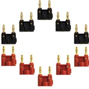   Black) Banana Plugs Gold Speaker Cable Connectors   Plugs Musical