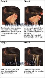 18100S Loop micro ring tips human hair extensions#04 medium brown 