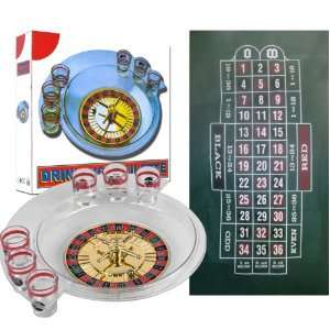  The Spins Drinking Roulette Game Set with Layout   New 