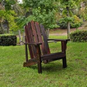  Cedarwood Marina Adirondack Chair   Burnt Brown Patio 