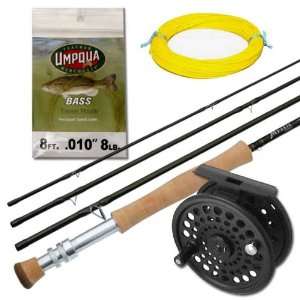 com Complete 9 7 Weight Bass Fly Fishing Outfit Mystic Rod, Voyager 