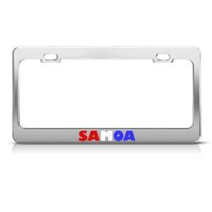  Samoa Flag Country Metal license plate frame Tag Holder 