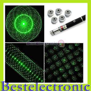 New Laser Pointer with 5 Kaleidoscopic Heads Pen 5mW 650nm Green Laser 