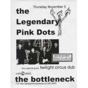    Legendary Pink Dots Concert Poster Lawrence KS 1998