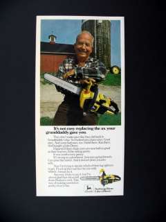 John Deere Chain Saw Saws Farmer Silo 1978 print Ad  