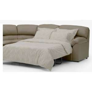   Sola Leather Match Reclining Sleeper Sectional