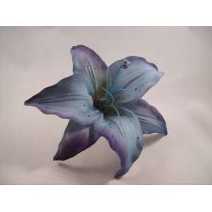  Blue with Purple Lily Hair Clip Beauty