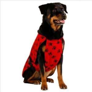  Pawz Fleece Dog Coat in Red/Black: Pet Supplies