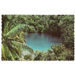  1970s Vintage Postcard Blue Hole   Port Antonio   Jamaica 