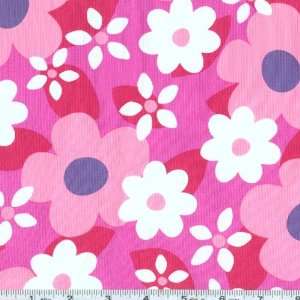  44 Wide Punchy Pique Petal Pink/White Fabric By The Yard 