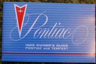 1965 Pontiac & Tempest Owners Guide Manual  