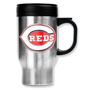  Cincinnati Reds 16oz Stainless Steel Travel Mug: Kitchen 