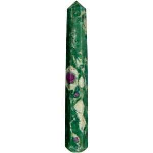  MASSAGE WAND   RUBY ZOISITE FACETED ROUND TIP