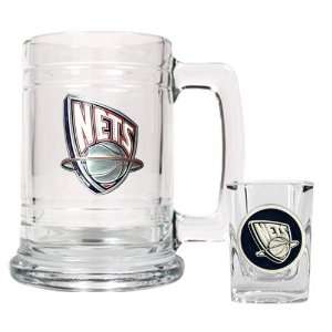  New Jersey Nets NBA Boilermaker Set   Primary Logo 