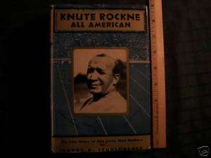 Vintage illus Knute Rockne Notre Dame Coach Book w/DJ  