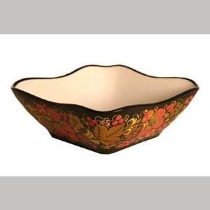  KHOKHLOMA PAINTING. Porcelain Salad Bowl 