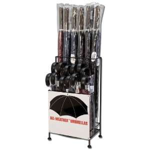  All Weather&trade 24pc Polyester Umbrella Set in Metal Display Stand