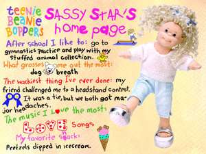 ty Teenie Beanie Bopper Girl Doll ~ Sassy Star  