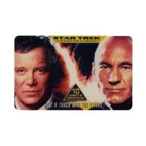 Collectible Phone Card Star Trek 10u Nexus & Twin Captains Premier 