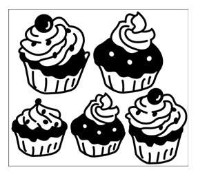Cup Cake Vinyl Wall Stickers Home decor Window Decals  
