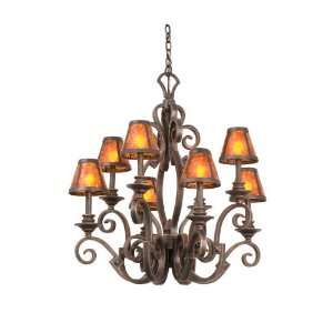   Ibiza Wrought Iron 8 Light Chandelier From the Ibiza Collection: Home