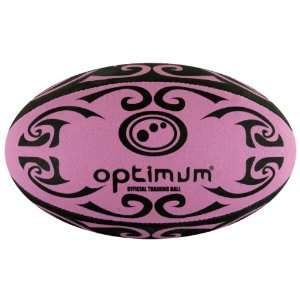    Optimum Tribal Practice Rugby Ball   Pink