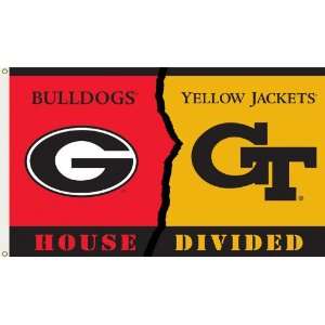  Georgia Georgia Tech House Divided 3x5 Flag: Sports 