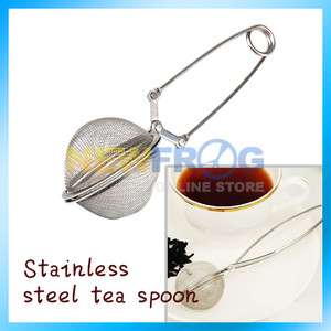 Steel Spoon Tea Mesh Ball Infuser Stainless Strainer N  