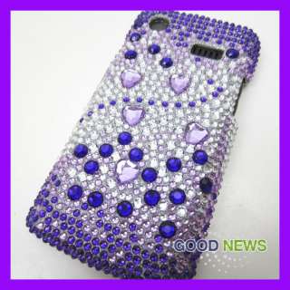   Captivate Galaxy S i897 Silver Purple Beats Luxury Bling Case Cover BJ