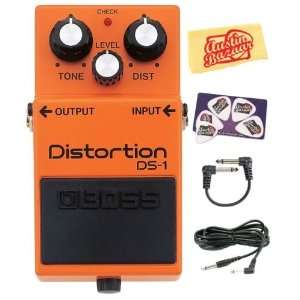  Boss DS 1 Distortion Pedal Bundle with 10 Foot Instrument 