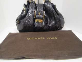   Michael Kors Limited Edition black python handbag/tote 20884MB  