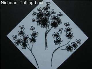 Tatting Tatted Flower Bouquet Leaf Leaves Quilt Top Sew On Lace 