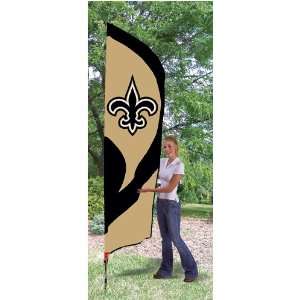  New Orleans Saints NFL Tall Team Flag W/Pole: Sports 