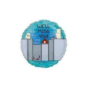   Well Miss You! Type Balloon   Mylar Balloon Foil: Toys & Games