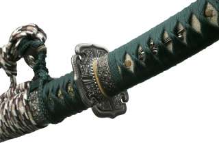 NEW 40 Hand Forged Damascus Carbon Steel Japanese Green Katana Sword 