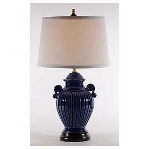  Bradburn Blue Astor Small Navy Pottery Table Lamp: Home 