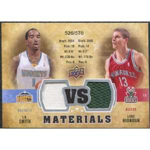   Dual Materials #VSRS J.R. Smith Luke Ridnour /570: Sports Collectibles