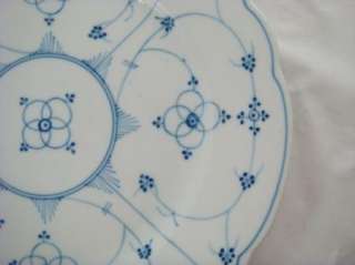 Vintage Danish Blue Floral Lines And Pattern Dinner Plate  