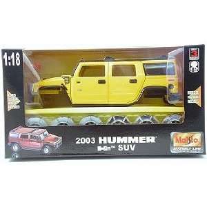  Maisto 2003 Hummer H2 SUV 1:18 Scale Die Cast Model Kit 