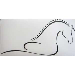   Art Flowing Braided Mane Horse Vinyl Car Decal Sticker: Automotive