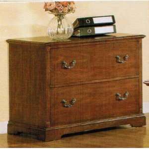   File Cabinet with Storage Drawers   Cherry Brown Finish: Home